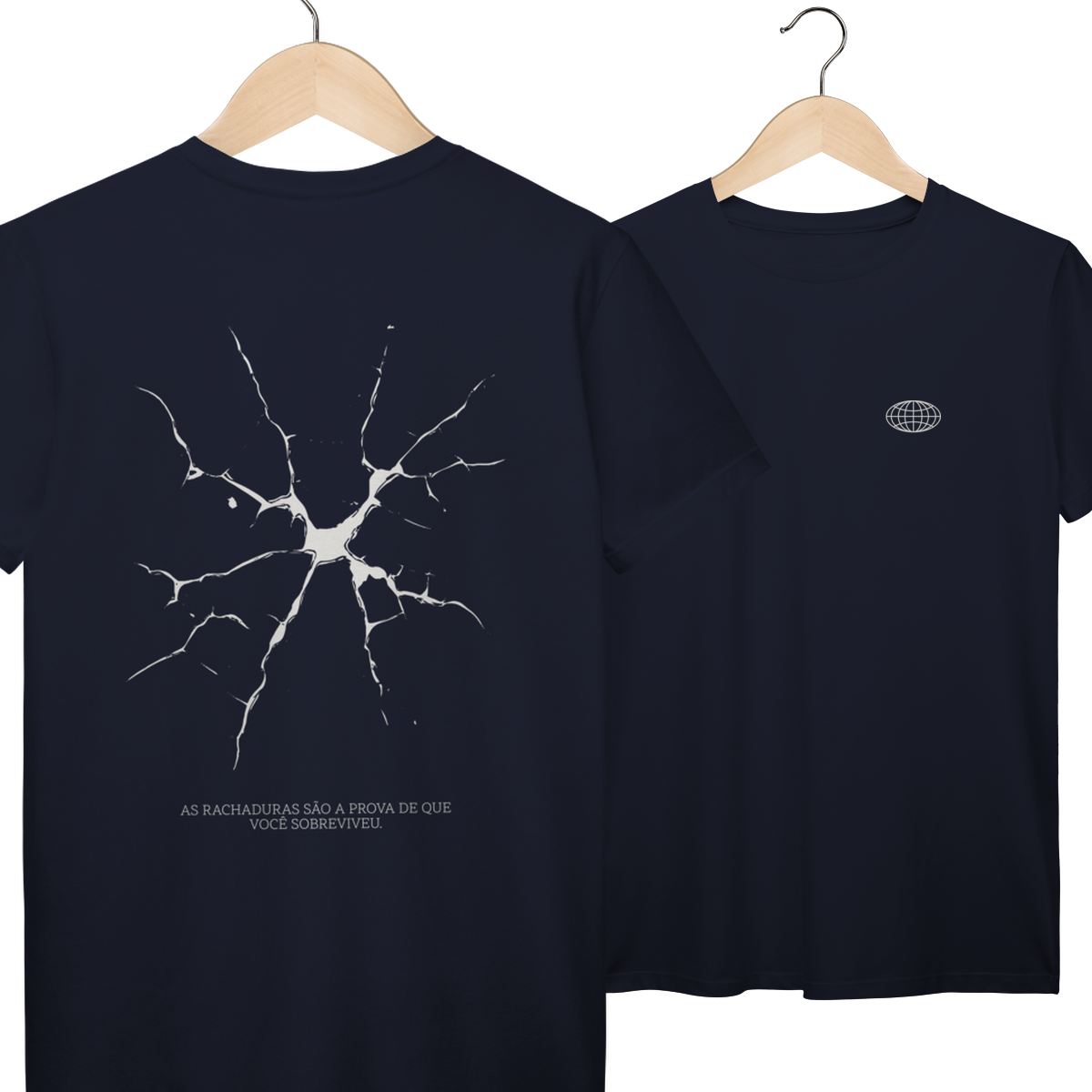 Camiseta Unissex Superação "As Rachaduras São a Prova de Que Você Sobreviveu"