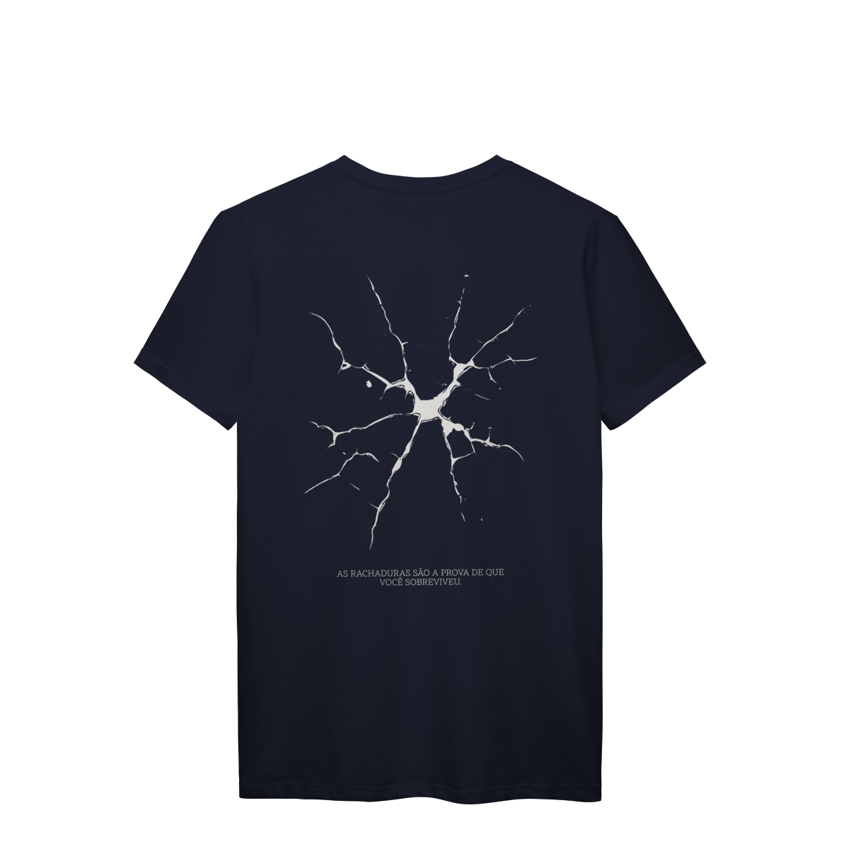 Camiseta Unissex Superação "As Rachaduras São a Prova de Que Você Sobreviveu"