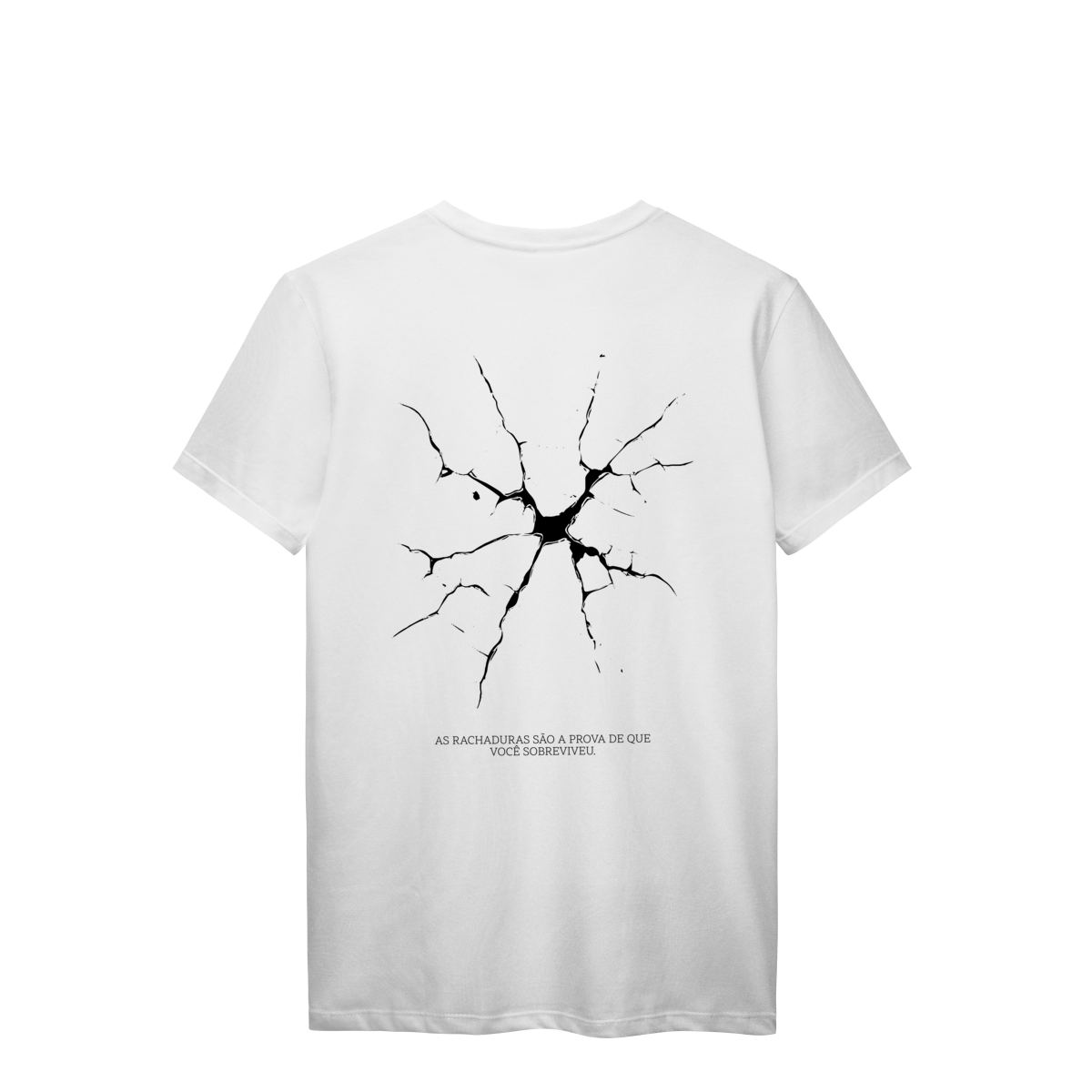 Camiseta Unissex Superação "As Rachaduras São a Prova de Que Você Sobreviveu"