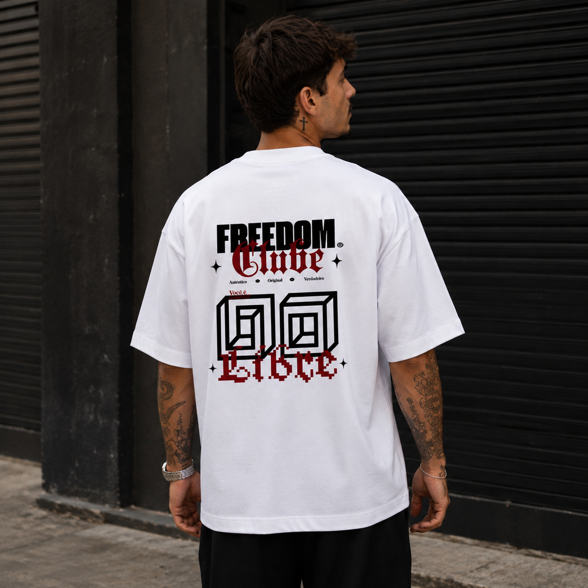 Oversized Unissex Freedom Club Libre