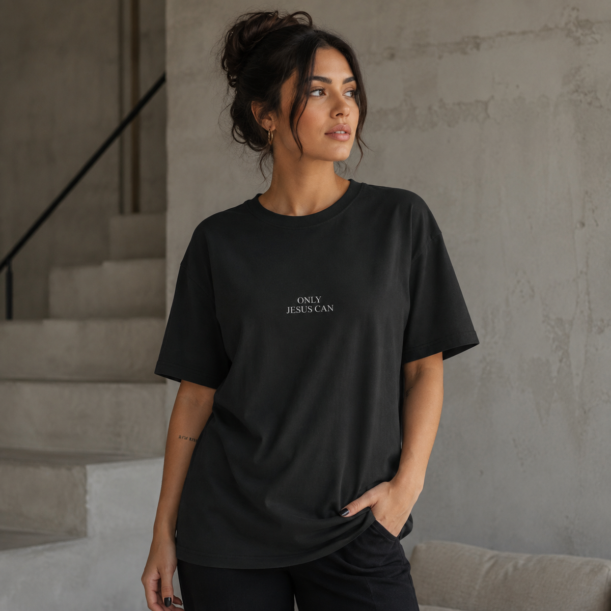 Camiseta Only Jesus Can — Freedom Culture